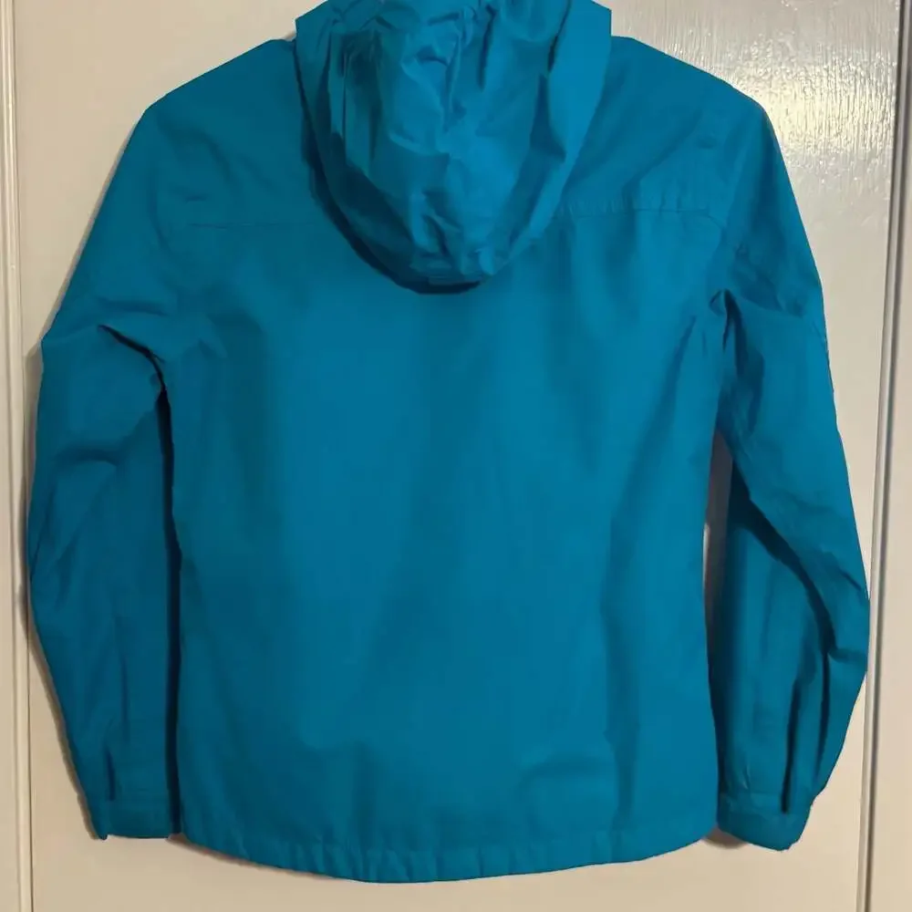 Mountain Warehouse Girls Waterproof Hooded Rain Jacket Blue Pink Size 9-10